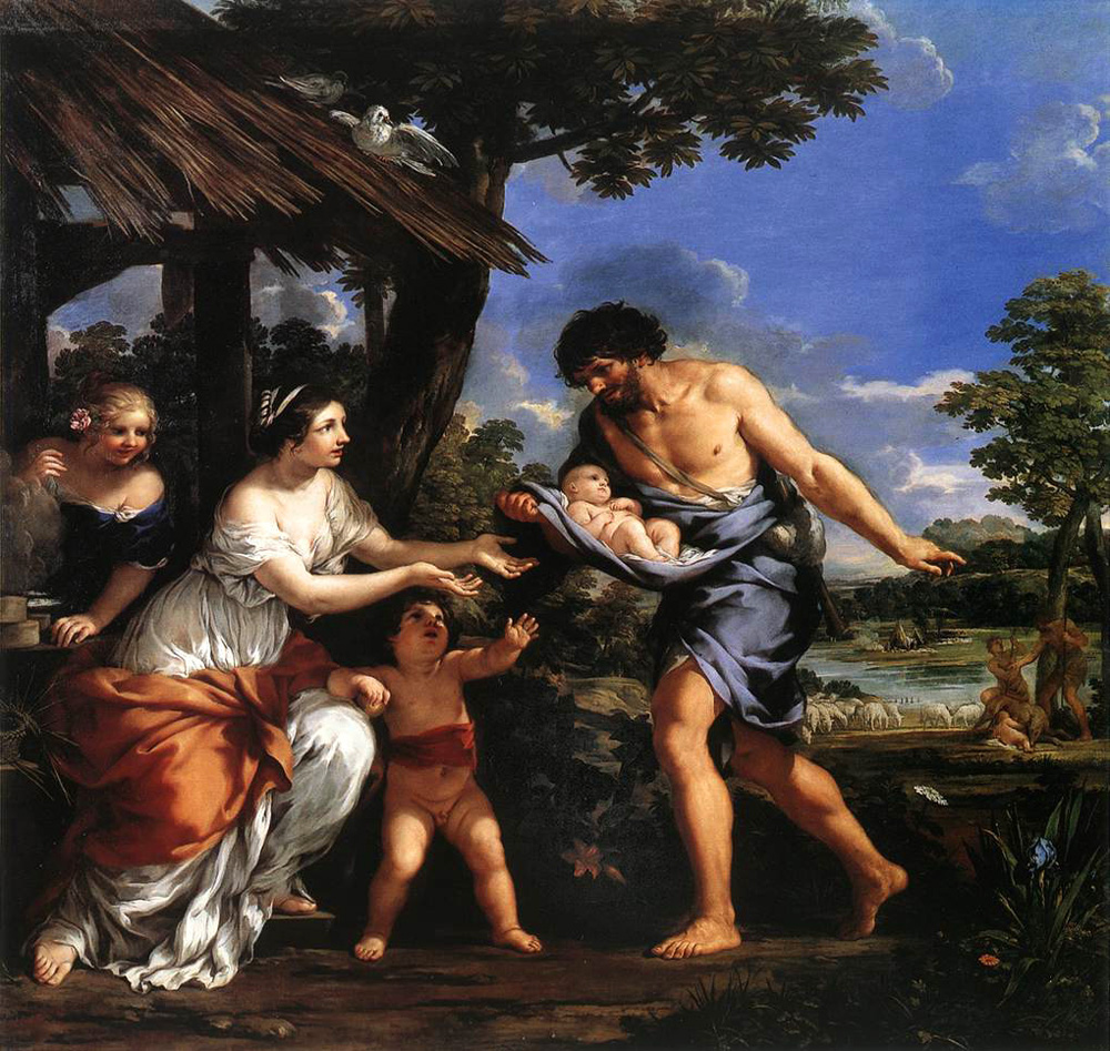 romulus and remus given shelter by faustulus